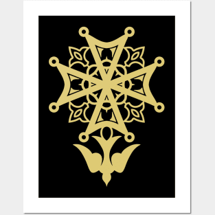 The Huguenot cross is a Christian religious symbol Posters and Art